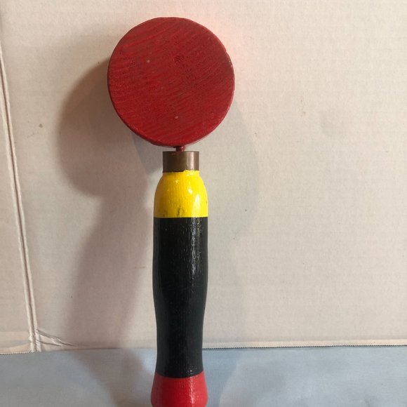 Territorial Wooden Black Red Yellow Beer Tap Handle #F63 - Picture 2 of 4